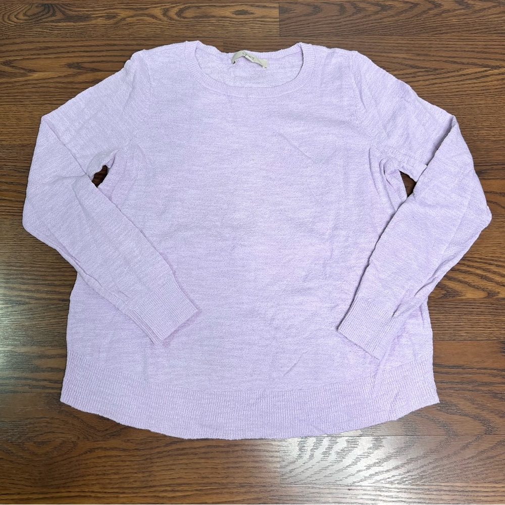 LOFT Cozy Lightweight Sweater in Light Purple / lilac size Medium